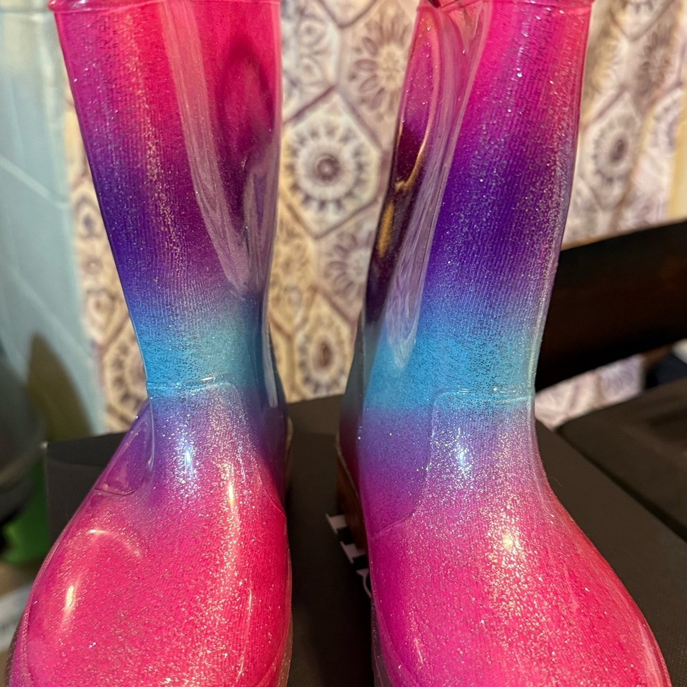 Link Kids Glitter Boots - Pink, Purple, Blue